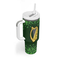 Ireland Leinster Gold Irish harp with Shamrock Tumbler With Handle Laighin Flag With Shamrock Patern