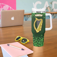 Ireland Leinster Gold Irish harp with Shamrock Tumbler With Handle Laighin Flag With Shamrock Patern