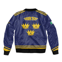 Personalized Ireland Munster Three Gold Crowns Bomber Jacket An Mhumhain Flag Three Gold Crowns