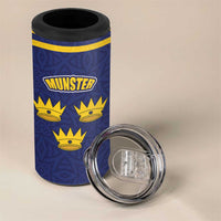 Personalized Ireland Munster Three Gold Crowns 4 in 1 Can Cooler Tumbler An Mhumhain Flag Three Gold Crowns