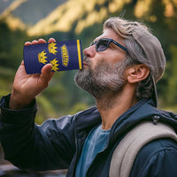 Personalized Ireland Munster Three Gold Crowns 4 in 1 Can Cooler Tumbler An Mhumhain Flag Three Gold Crowns