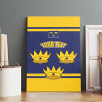 Personalized Ireland Munster Three Gold Crowns Canvas Wall Art An Mhumhain Flag Three Gold Crowns