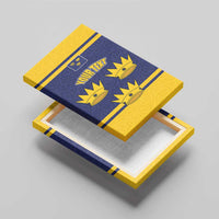 Personalized Ireland Munster Three Gold Crowns Canvas Wall Art An Mhumhain Flag Three Gold Crowns