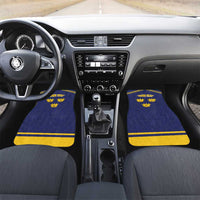 Personalized Ireland Munster Three Gold Crowns Car Mats An Mhumhain Flag Three Gold Crowns