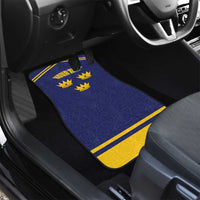 Personalized Ireland Munster Three Gold Crowns Car Mats An Mhumhain Flag Three Gold Crowns