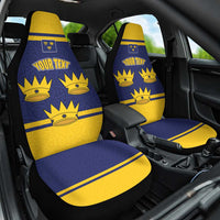 Personalized Ireland Munster Three Gold Crowns Car Seat Cover An Mhumhain Flag Three Gold Crowns
