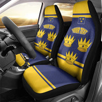 Personalized Ireland Munster Three Gold Crowns Car Seat Cover An Mhumhain Flag Three Gold Crowns