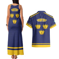 Personalized Ireland Munster Three Gold Crowns Couples Matching Tank Maxi Dress and Hawaiian Shirt An Mhumhain Flag Three Gold Crowns