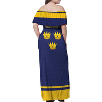 Personalized Ireland Munster Three Gold Crowns Family Matching Off Shoulder Maxi Dress and Hawaiian Shirt An Mhumhain Flag Three Gold Crowns
