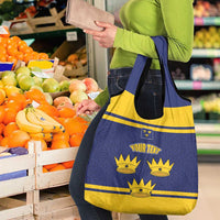 Personalized Ireland Munster Three Gold Crowns Grocery Bag An Mhumhain Flag Three Gold Crowns