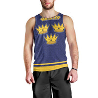 Personalized Ireland Munster Three Gold Crowns Men Tank Top An Mhumhain Flag Three Gold Crowns
