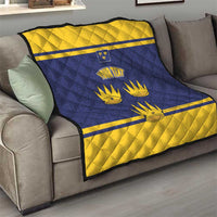 Personalized Ireland Munster Three Gold Crowns Quilt An Mhumhain Flag Three Gold Crowns
