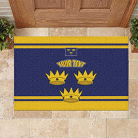 Personalized Ireland Munster Three Gold Crowns Rubber Doormat An Mhumhain Flag Three Gold Crowns