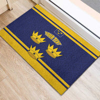 Personalized Ireland Munster Three Gold Crowns Rubber Doormat An Mhumhain Flag Three Gold Crowns