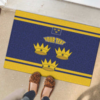 Personalized Ireland Munster Three Gold Crowns Rubber Doormat An Mhumhain Flag Three Gold Crowns