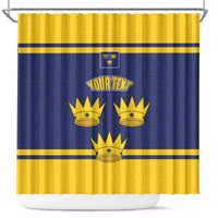 Personalized Ireland Munster Three Gold Crowns Shower Curtain An Mhumhain Flag Three Gold Crowns
