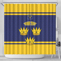 Personalized Ireland Munster Three Gold Crowns Shower Curtain An Mhumhain Flag Three Gold Crowns