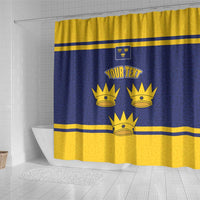 Personalized Ireland Munster Three Gold Crowns Shower Curtain An Mhumhain Flag Three Gold Crowns