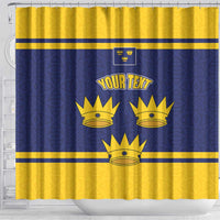 Personalized Ireland Munster Three Gold Crowns Shower Curtain An Mhumhain Flag Three Gold Crowns