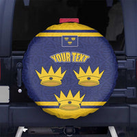 Personalized Ireland Munster Three Gold Crowns Spare Tire Cover An Mhumhain Flag Three Gold Crowns