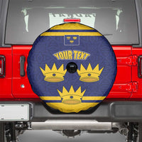 Personalized Ireland Munster Three Gold Crowns Spare Tire Cover An Mhumhain Flag Three Gold Crowns