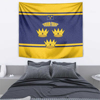 Personalized Ireland Munster Three Gold Crowns Tapestry An Mhumhain Flag Three Gold Crowns