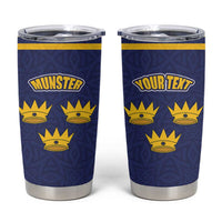 Personalized Ireland Munster Three Gold Crowns Tumbler Cup An Mhumhain Flag Three Gold Crowns