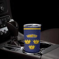 Personalized Ireland Munster Three Gold Crowns Tumbler Cup An Mhumhain Flag Three Gold Crowns