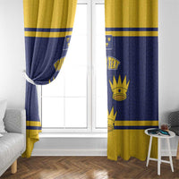 Personalized Ireland Munster Three Gold Crowns Window Curtain An Mhumhain Flag Three Gold Crowns