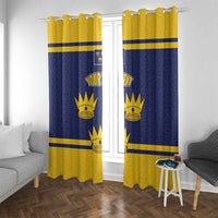 Personalized Ireland Munster Three Gold Crowns Window Curtain An Mhumhain Flag Three Gold Crowns