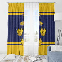 Personalized Ireland Munster Three Gold Crowns Window Curtain An Mhumhain Flag Three Gold Crowns