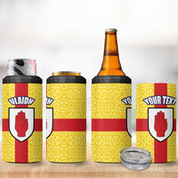 Personalized Ireland Ulster 4 in 1 Can Cooler Tumbler Ulaidh Flag With Celtic Patern