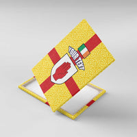 Personalized Ireland Ulster Canvas Wall Art Ulaidh Flag With Celtic Patern