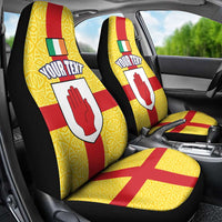 Personalized Ireland Ulster Car Seat Cover Ulaidh Flag With Celtic Patern