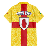 Personalized Ireland Ulster Family Matching Off Shoulder Short Dress and Hawaiian Shirt Ulaidh Flag With Celtic Patern