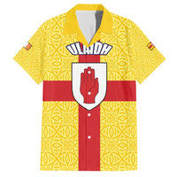 Personalized Ireland Ulster Family Matching Short Sleeve Bodycon Dress and Hawaiian Shirt Ulaidh Flag With Celtic Patern