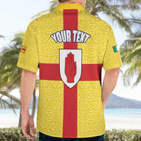 Personalized Ireland Ulster Hawaiian Shirt Ulaidh Flag With Celtic Patern