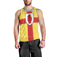 Personalized Ireland Ulster Men Tank Top Ulaidh Flag With Celtic Patern