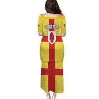 Personalized Ireland Ulster Puletasi Ulaidh Flag With Celtic Patern