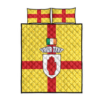 Personalized Ireland Ulster Quilt Bed Set Ulaidh Flag With Celtic Patern