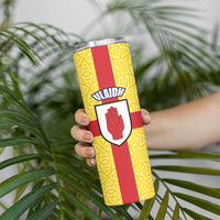 Personalized Ireland Ulster Skinny Tumbler Ulaidh Flag With Celtic Patern