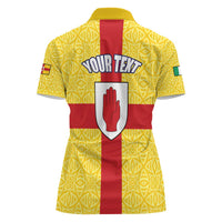 Personalized Ireland Ulster Women Polo Shirt Ulaidh Flag With Celtic Patern