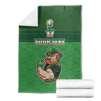 Custom Ireland Rugby with Celtic Pattern Blanket Shamrock Go Champions