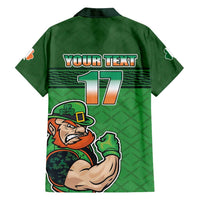 Custom Ireland Rugby with Celtic Pattern Family Matching Puletasi and Hawaiian Shirt Shamrock Go Champions