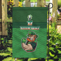 Custom Ireland Rugby with Celtic Pattern Garden Flag Shamrock Go Champions