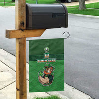 Custom Ireland Rugby with Celtic Pattern Garden Flag Shamrock Go Champions