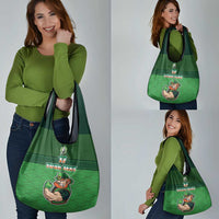 Custom Ireland Rugby with Celtic Pattern Grocery Bag Shamrock Go Champions