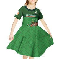 Custom Ireland Rugby with Celtic Pattern Kid Short Sleeve Dress Shamrock Go Champions