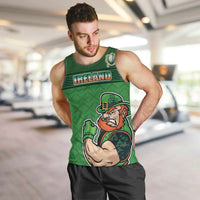 Custom Ireland Rugby with Celtic Pattern Men Tank Top Shamrock Go Champions