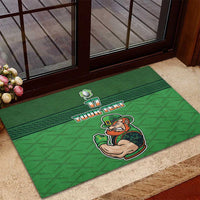 Custom Ireland Rugby with Celtic Pattern Rubber Doormat Shamrock Go Champions